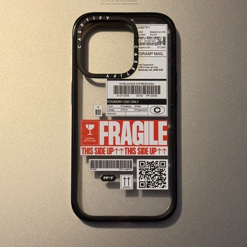 CASETIFY Impact case for iPhone 15 pro - 'Fragile'